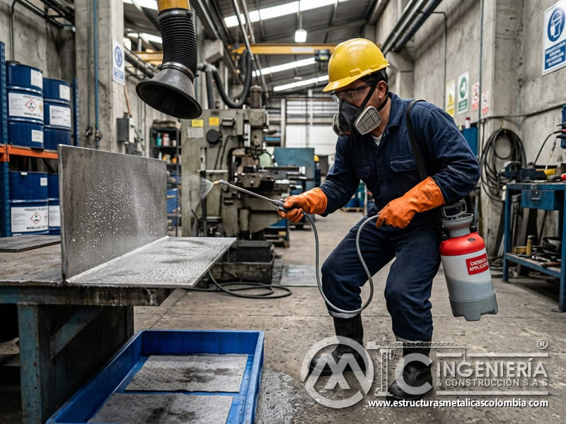 Pulverización química para limpieza industrial en Bogotá, Colombia. Montajes, Ingeniería y Construcción. MIC SAS. Pulverización química para limpieza industrial en Bogotá, Colombia. Montajes, Ingeniería y Construcción. MIC SAS.