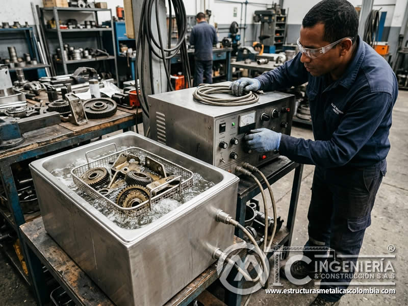 Generador de ondas ultrasónicas para limpieza industrial en Bogotá, Colombia. Montajes, Ingeniería y Construcción. MIC SAS.