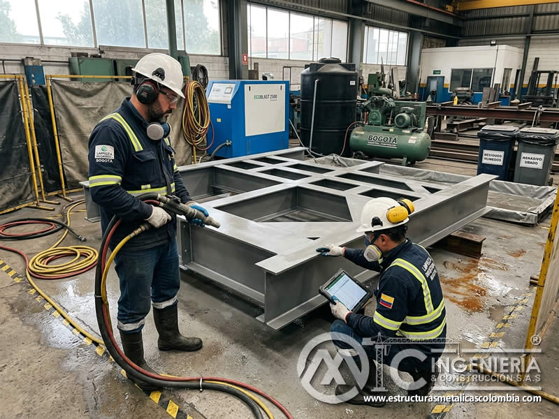 Resultado de vapor abrasivo y sandblasting controlado en Bogotá, Colombia. Montajes, Ingeniería y Construcción. MIC SAS.