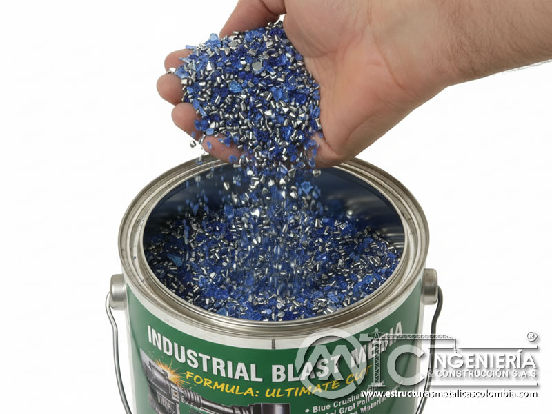 Abrasivos plásticos angulares Industrial Blast para sandblasting. Bogotá, Colombia. Montajes, Ingeniería y Construcción. MIC SAS.