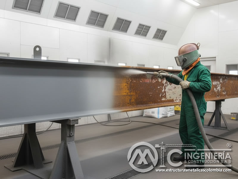 Eficiencia de limpieza y resultado profesional con vidrio triturado. Bogotá, Colombia. Montajes, Ingeniería y Construcción. MIC SAS.